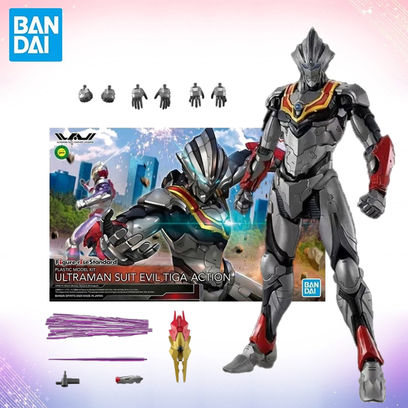 Model Kit Ultraman Tiga - ชุดประกอบโมเดลอุลตร้าแมนของแท้จาก Bandai รุ่น FRS Figure-rise Standard