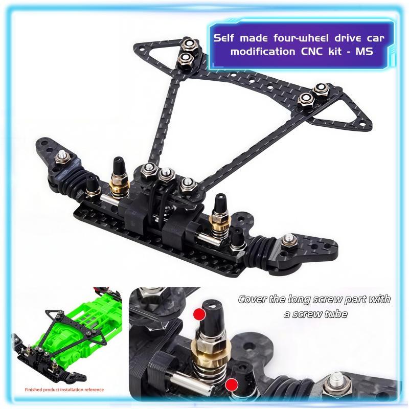 Model Kit Ms General - ชุดอุปกรณ์ทำเอง Mini 4WD คาร์บอนไฟเบอร์ CNC รุ่น