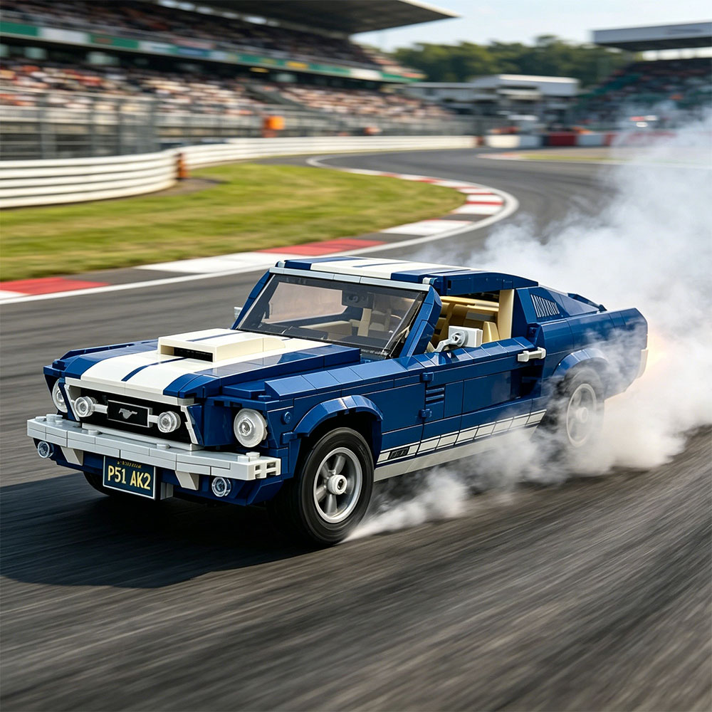 Model Kit Mustang - MOC 1471PCS มัสแตงส์ รถแข่งสปอร์ต มัสแตงส์ โมเดลตัวต่อ