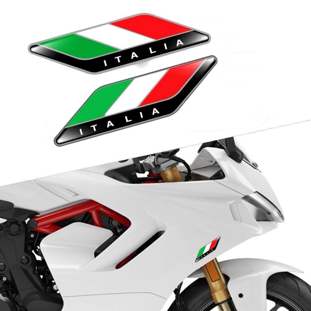 Model Kit Vespa - 2 ชิ้น/คู่ ตราสัญลักษณ์ธงสามสีแบบ 3 มิติ สำหรับทุกรุ่น