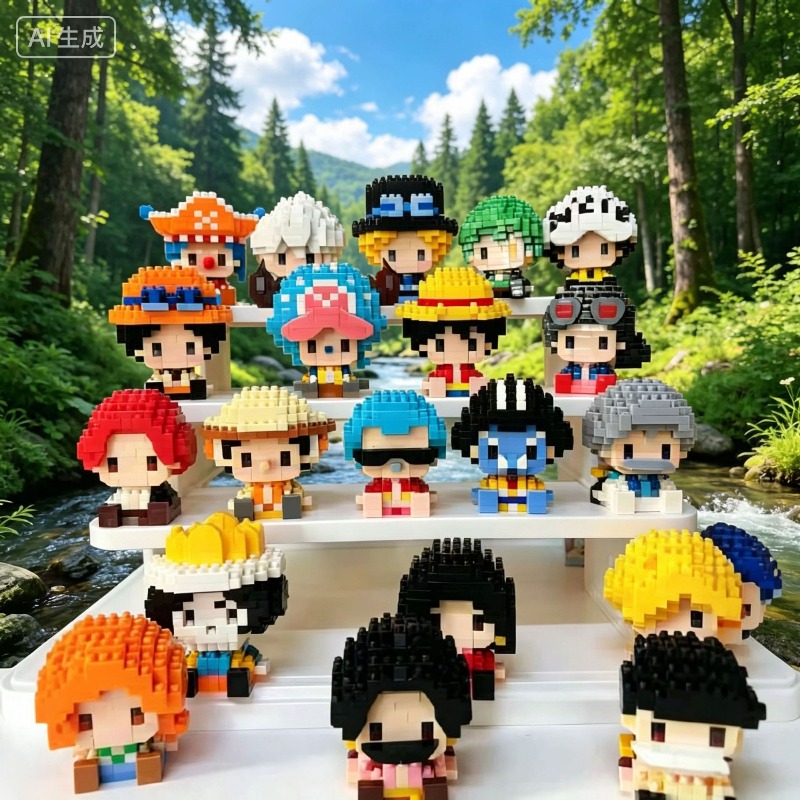 Model Kit Bandai - โมเดลตัวต่อจิ๋ว วันพีซ ซันโกลด์ นิก้า ลูฟี่ ช็อปเปอร์
