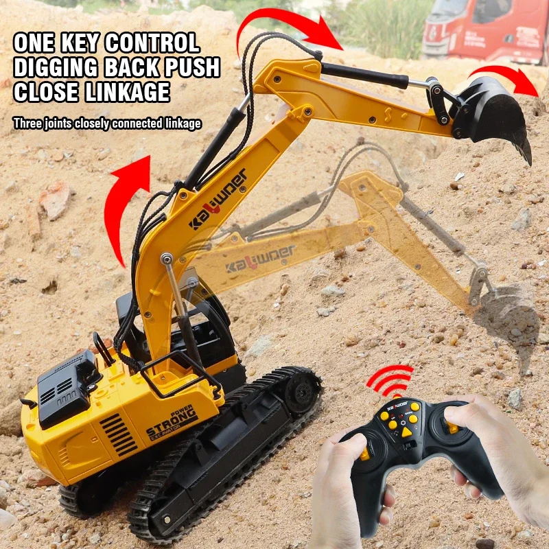 Model Kit Excavator - Huina Rc Excavator 1/24 9Ch รีโมทคอนโทรลรถยนต์รถบรรทุกรุ่นของเล่นพลาสติกจําลองรถก่อสร้างสําหรับเด็ก