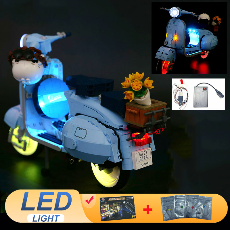 Model Kit Vespa - ชุดไฟ LED สําหรับ LEGO 10298 Roman