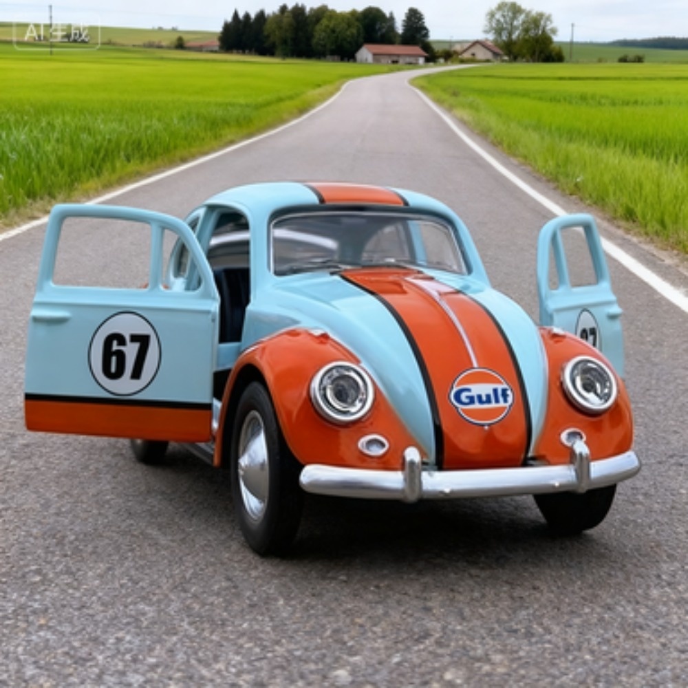 Model Kit Volkswagen - CCA 1:36 โมเดลรถโฟล์คสวาเกน บีเทิล อัลลอย พร้อมฐานและฝาครอบอะคริลิก