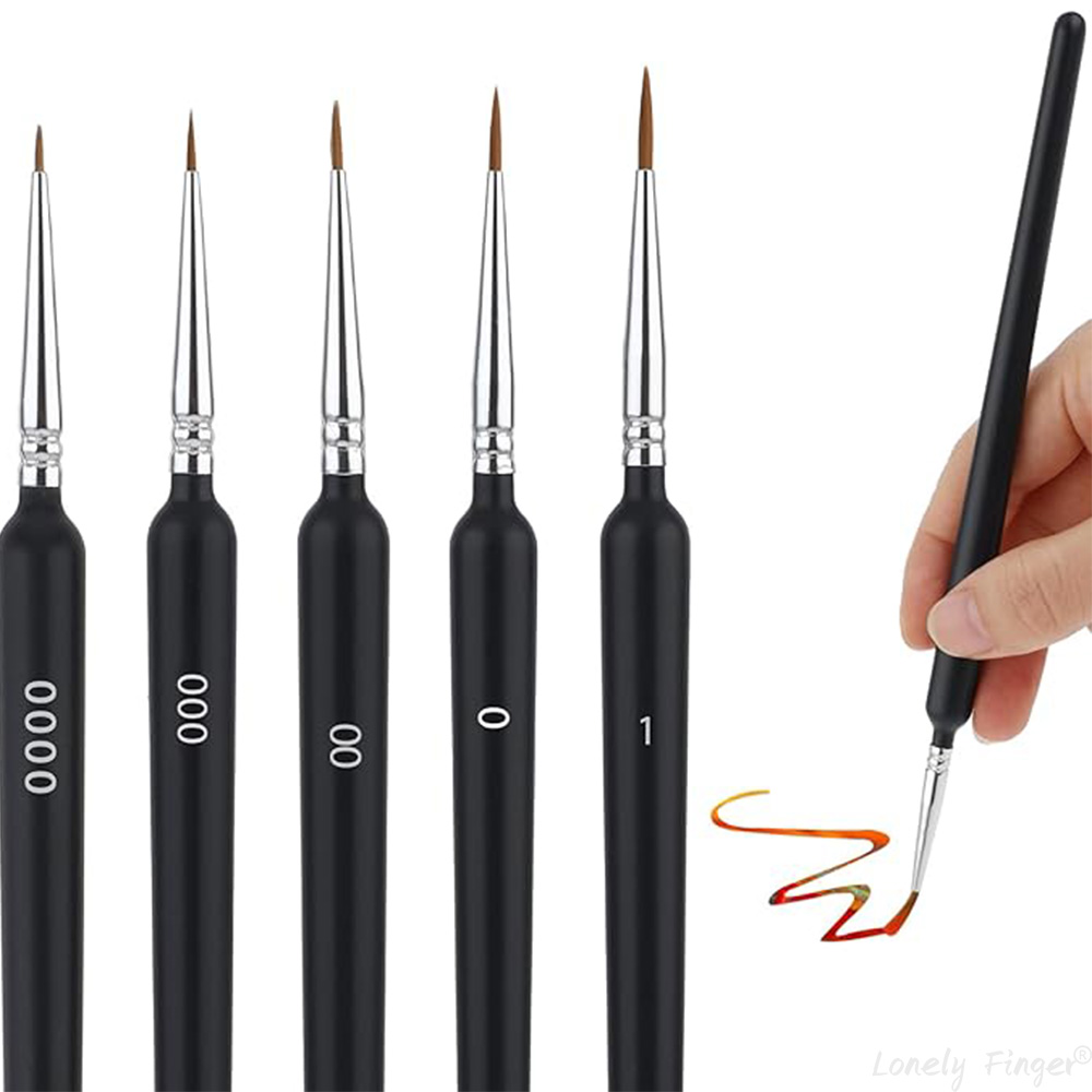Model Kit Paint Set - ชุดแปรงทาสี 5/11 ชิ้น, แปรงวาดรายละเอียดสำหรับศิลปิน, แปรงอะคริลิกสำหรับวาดภาพจิ๋ว, แปรงสีน้ำสำหรับทำโมเดล