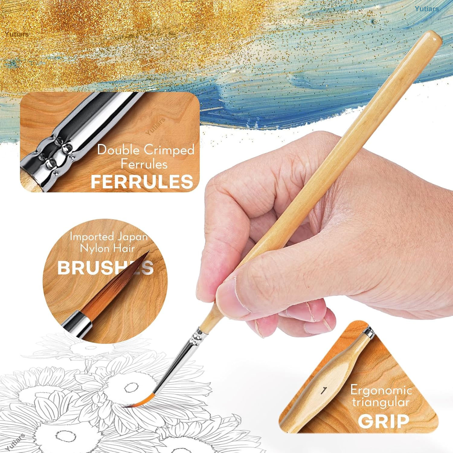 ชุดแปรงทาสีความแม่นยำสูง 10 ชิ - Model Kit Paint Set บทวิจารณ์และราคา