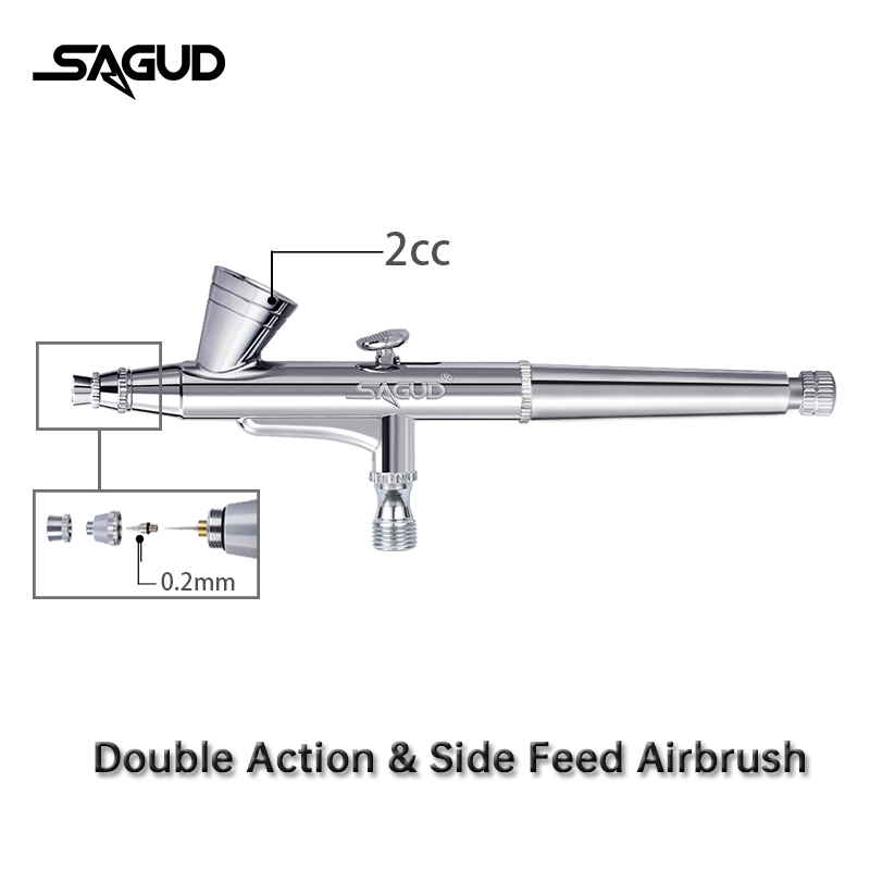 SAGUD Airbrush รุ่น SD-135 0.2 - Model Kit Paint Set บทวิจารณ์และราคา