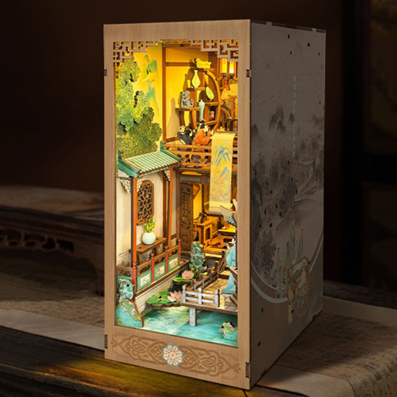 DIY หนังสือไม้ Nook ชั้นวางชุด - Model Kit Glue บทวิจารณ์และราคา