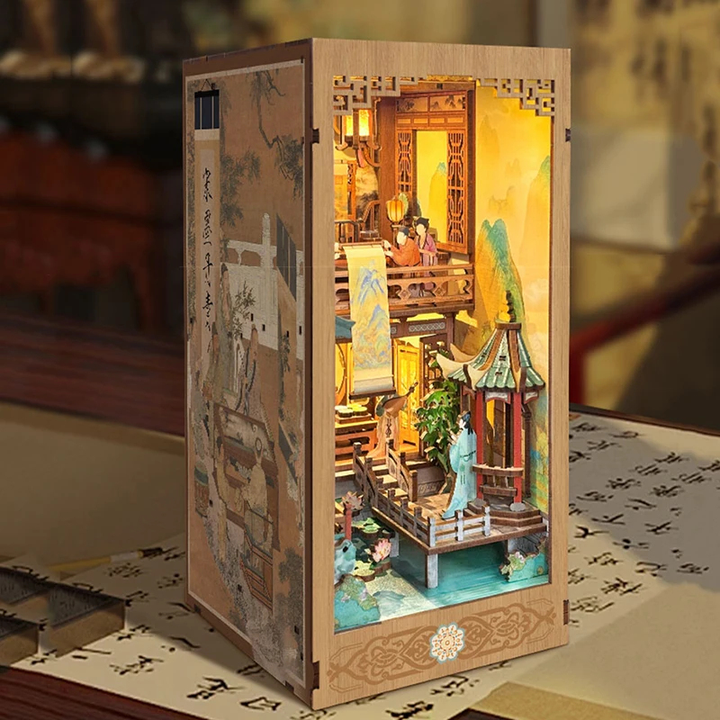 OUZEY ชั้นวางหนังสือไม้แบบ DIY - Model Kit Glue บทวิจารณ์และราคา
