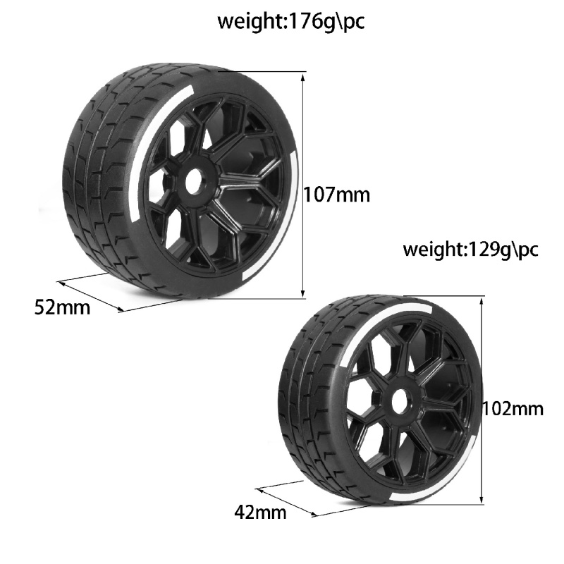 ยางรถ RC ขนาด 102-107 มม. 4 ชิ - Model Kit Mustang บทวิจารณ์และราคา