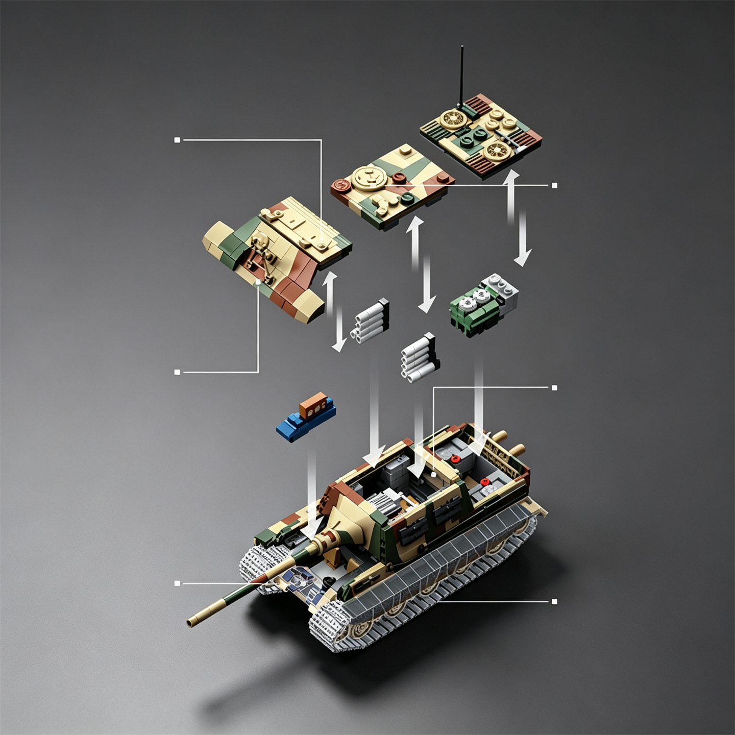 รถถังจำลองทหาร MOC รุ่น Tiger  - Model Kit Paint Set บทวิจารณ์และราคา