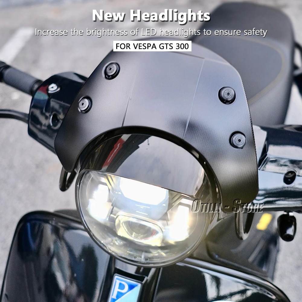 LED ไฟหน้า Chrome สีดําสําหรับ - Model Kit Vespa บทวิจารณ์และราคา
